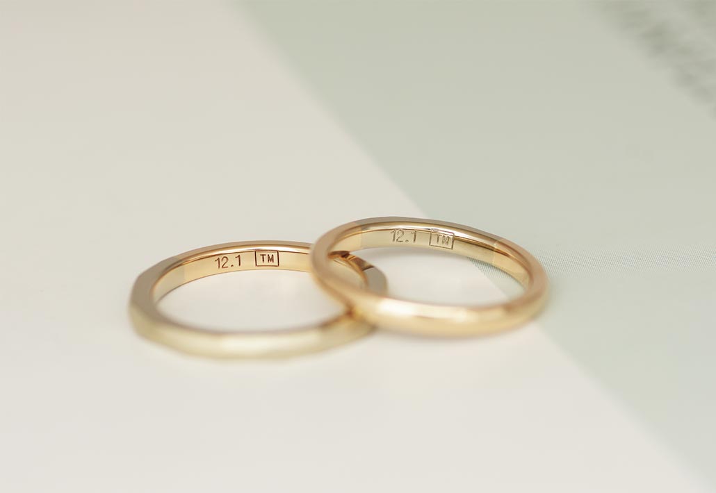ゴールドのコンビマリッジリング（結婚指輪）