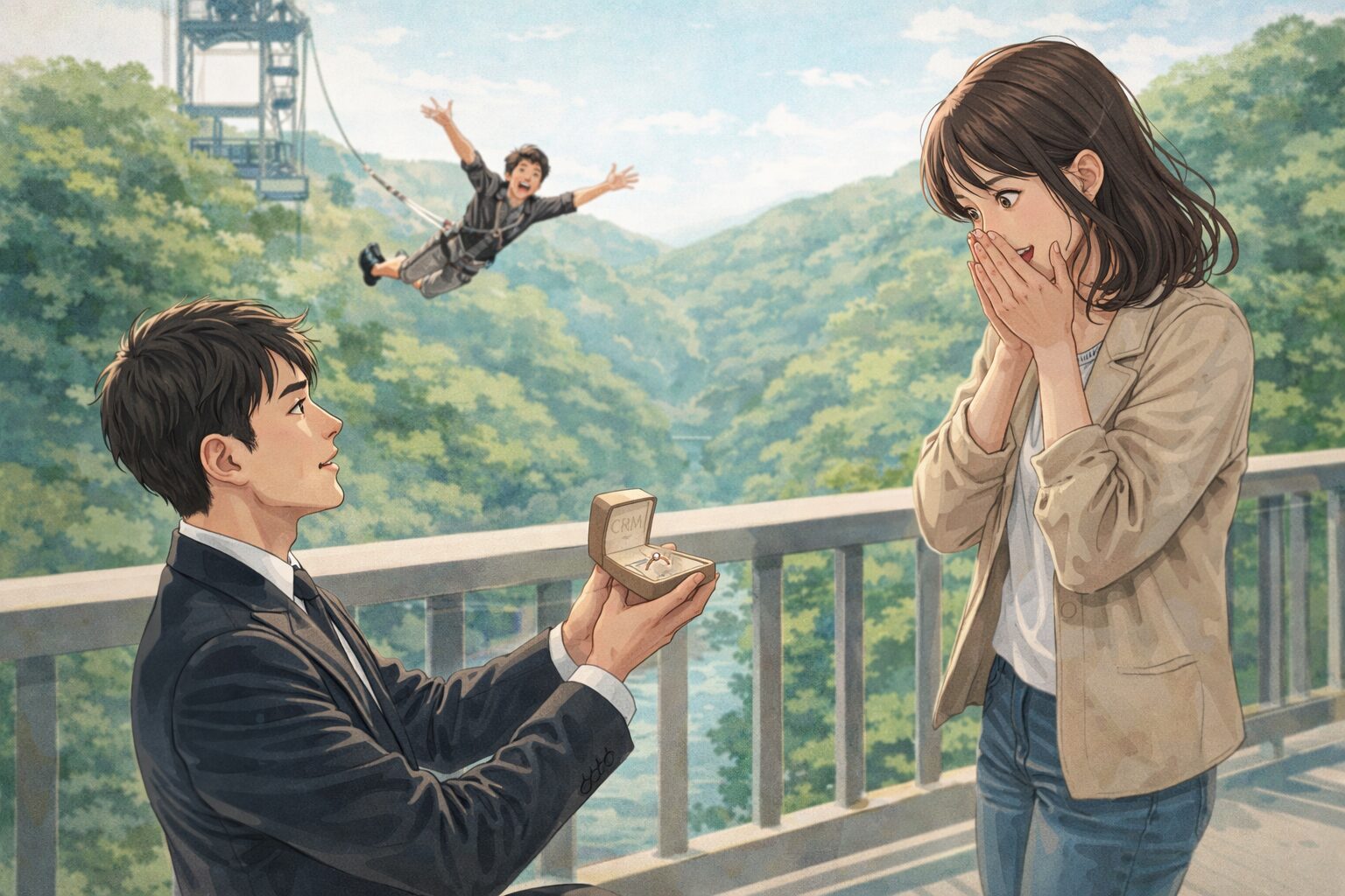 プロポーズ事例1-バンジージャンプでドッキリプロポーズ