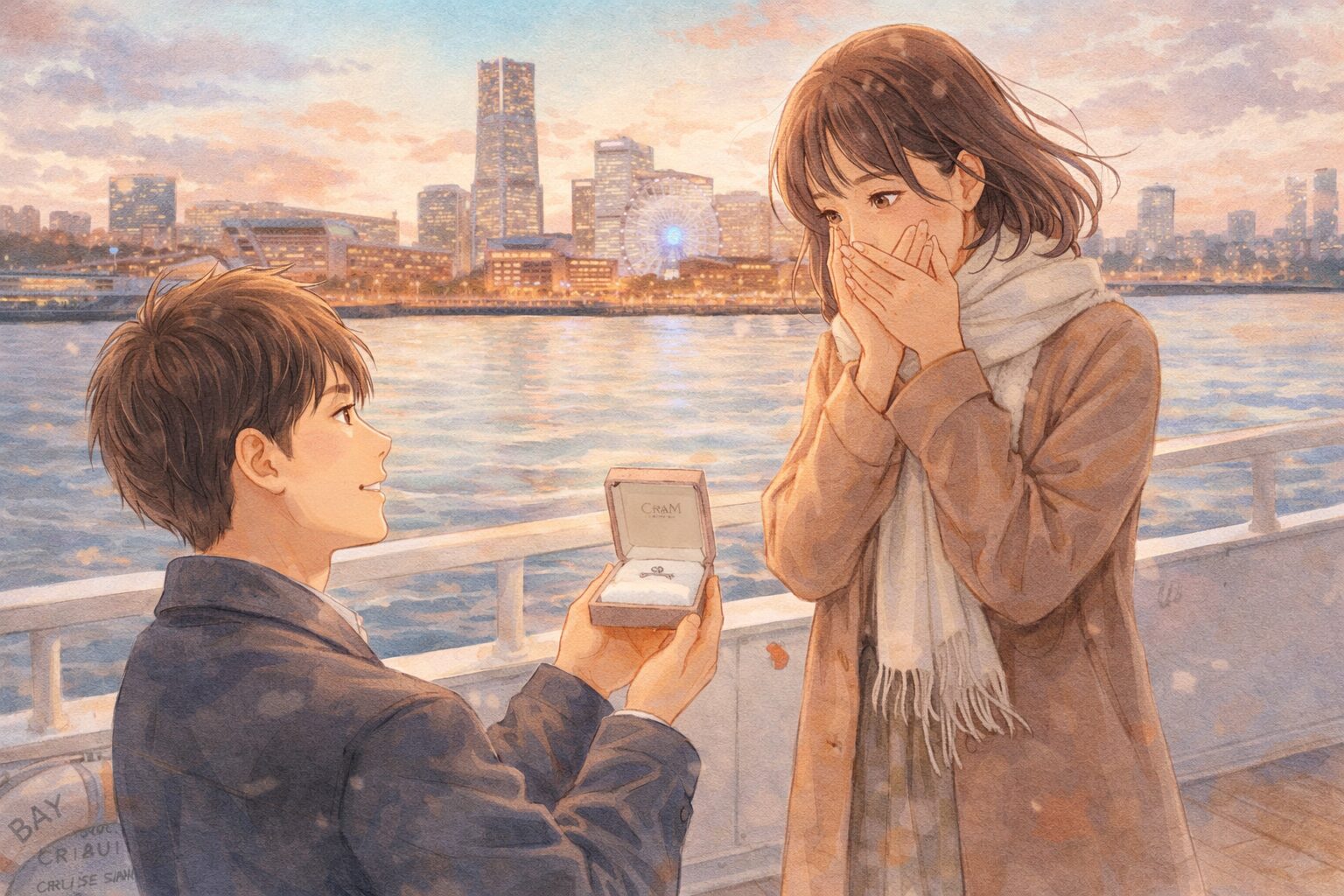 プロポーズ事例2-横浜ベイクルーズでサプライズプロポーズ