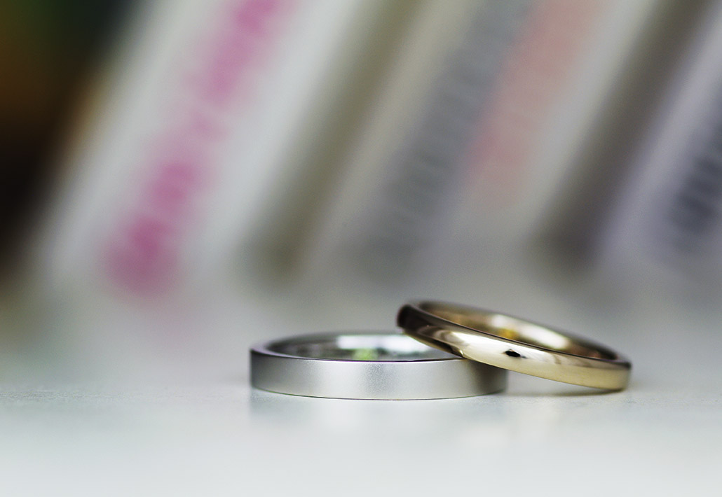 平打と甲丸の結婚指輪
