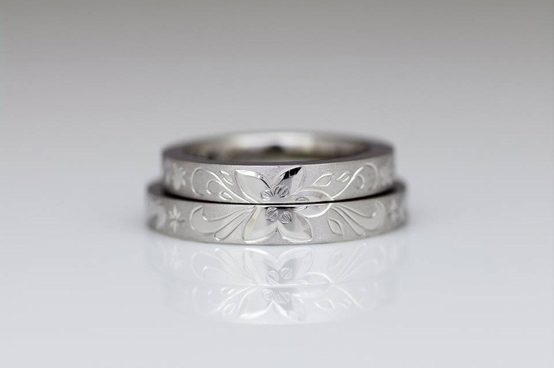 ハワイアンな結婚指輪