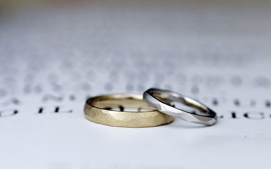 新潟の結婚指輪・婚約指輪のオーダーメイドジュエリー工房アトリエクラムで作られた結婚指輪・マリッジリング