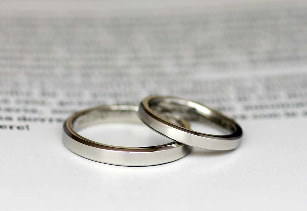 持ち込み地金をリメイク（再利用）して作った結婚指輪とオーダーメイドで作った結婚指輪