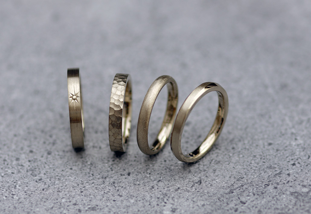 人気の１８金ブラウンゴールドの結婚指輪