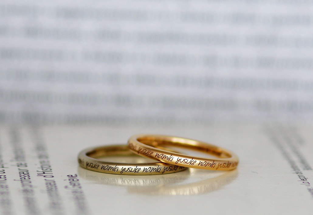 かわいいデザインの結婚指輪（マリッジリング）