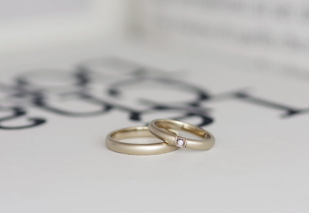 ブラウンゴールドの手作り結婚指輪