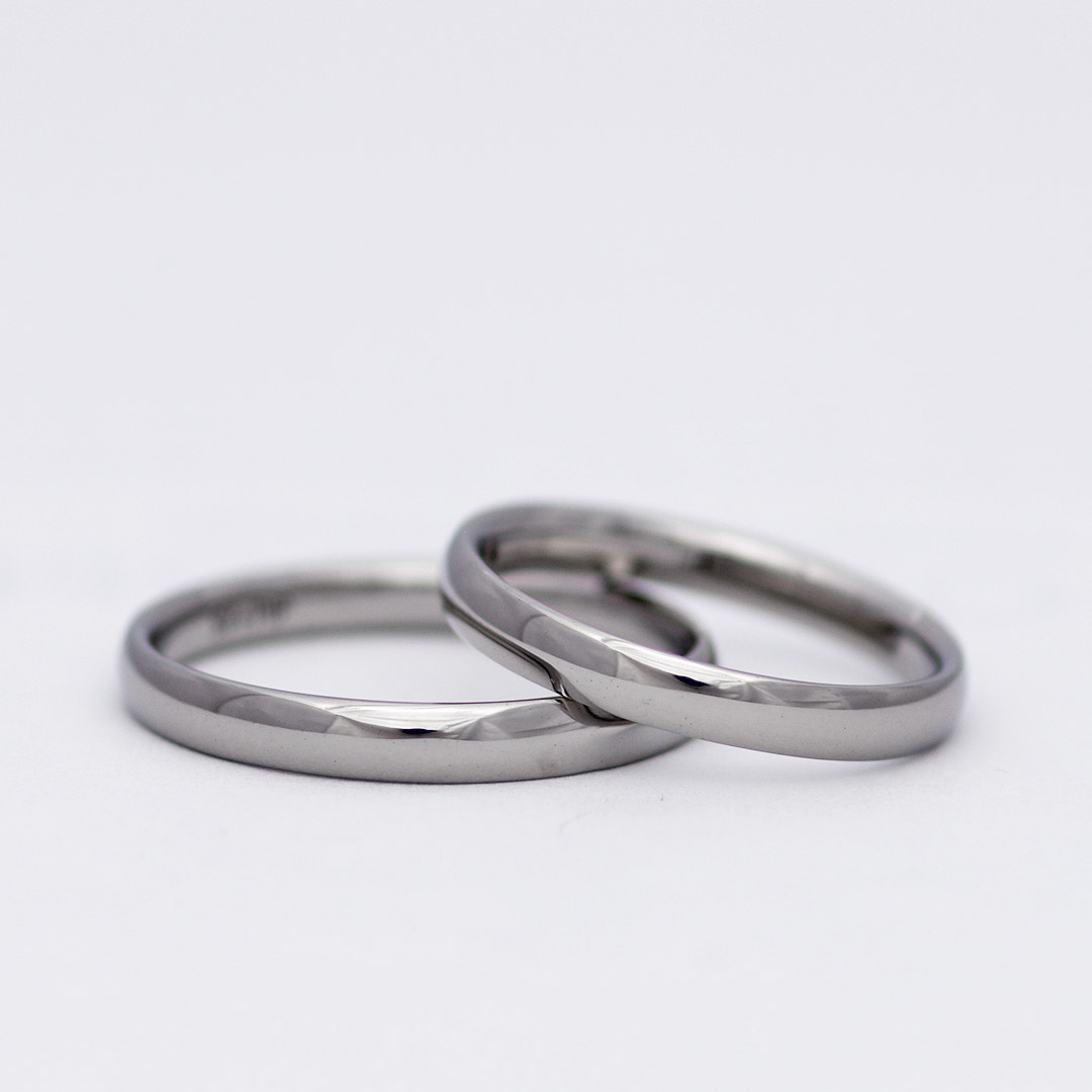 鍛造で作れる甲丸形状の結婚指輪（マリッジリング）