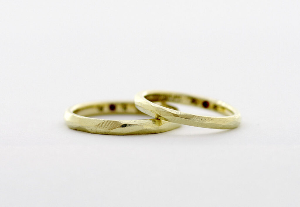 K18グリーンゴールドの結婚指輪