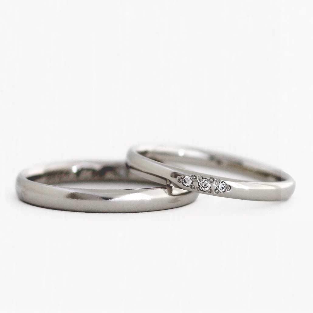 鍛造製法のカスタムオーダーの結婚指輪