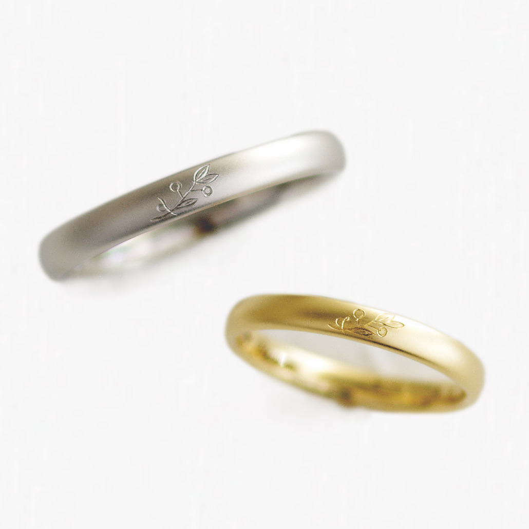 鍛造製法のカスタムオーダーの結婚指輪