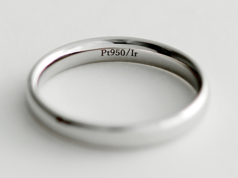 プラチナ950×イリジウム割の結婚指輪