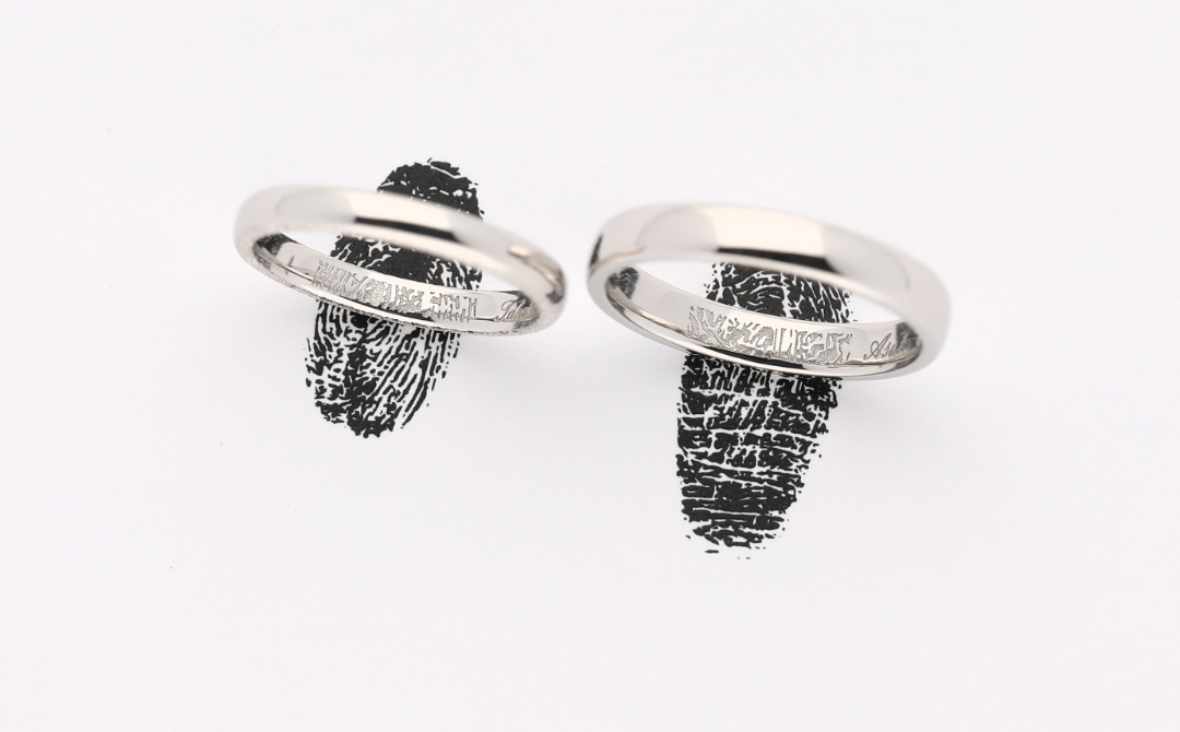 指紋刻印の結婚指輪